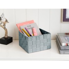 English Home Açık Mavi Polipropilen Sepet 17x17x10,5 cm Dayanıklı ve Hafif Yapısıyla Fonksiyonel Depolama Çözümü