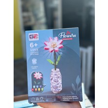 Great Friend Flowers Vazolu Işıklı Çiçek Bloklar 16X21 cm