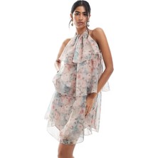 Vero Moda Kadın Elbise 10344469 Vmsabrına Sl Short Flounce Dress Wvn Exp