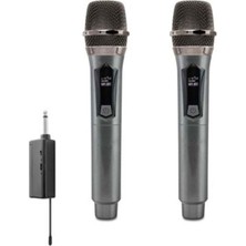 Kablosuz Çift Mikrofon 6.5 mm Siyah W1 Midastech