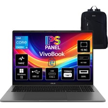 Asus Vivobook S16 S3607VA-RP045 Intel Core I5 13420H 40GB 2tb SSD Windows 11 Pro 16" 144Hz Wuxga Taşınabilir Bilgisayar+Boz Çanta Hediye