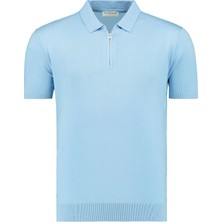 Anthony Jackson Erkek Fit Fermuarlı Triko Polo Tişört Stefano