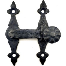 Senka Antika Tarz Dekoratif Pirinç Kapı, Pencere Mandalı - 82X65 Mm, Oksit