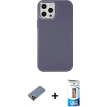 İlk El Grup Ieg™ iPhone 12 Pro Max Çekirdek Çizgi - Siyah 5d Eko Cam Ekran Koruyucu + Kırmızı Metal Kamera Lens Koruma Cam