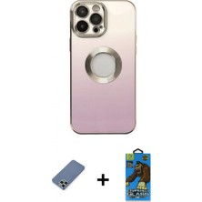 İlk El Grup Ieg™ iPhone 13 Pro Max Kutup Yansıma Özel Seri - Siyah 18D Cam Ekran Koruyucu + Açık Yeşil Metal Kamera Lens Koruma Cam