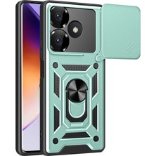 Alkar Ticaret Xiaomi Redmi 13 4g Kılıf Pars Lens Yüzüklü Silikon - Yeşil