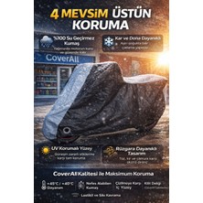 Coverall Rks 125 Uyumlu Motosiklet Brandası, Motor Örtüsü (Gri-Siyah)
