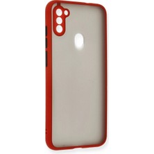 Alkar Ticaret Samsung Galaxy A11 Kılıf Montreal Silikon Kapak - Kırmızı