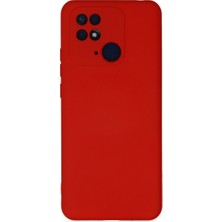 Alkar Ticaret Xiaomi Redmi 10C Kılıf Nano Içi Kadife Silikon - Kırmızı