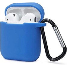 Alkar Ticaret Airpods 2 (2.nesil) Sert Silikon Kılıf - Mavi