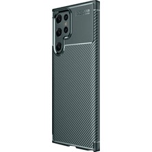 Alkar Ticaret Samsung Galaxy S25 Ultra Kılıf Auto Focus Karbon Kapak - Koyu Yeşil