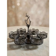 Decorland 6 Bölmeli Lüks Lokumluk Şekerlemelik Çerezlik