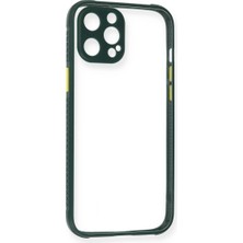Alkar Ticaret Iphone 12 Pro Kılıf Miami Şeffaf Silikon - Koyu Yeşil