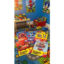 Bilgi Kitabevi Erkek Çocuk Boyama Kitabı Seti 5’li Büyük Boy Karakterli Boyama Kitapları Maske Hediyeli