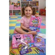 Bilgi Kitabevi Kız Çocuk Boyama Kitabı Seti 5’li Büyük Boy Karakterli Boyama Kitapları Maske Hediyeli