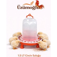 Üzümoğlu 1 Adet Suluk 1,5 Lt Civciv Tavuk Kaz Ördek Bıldırcın Güvercin Otomatik Suluk