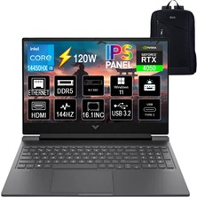 Hp Victus Intel Core I5-14450HX 32 GB Ram 1 Tb + 512 SSD RTX4050 120W 16.1" 144Hz Windows 11 Home Gaming Laptop BL6W5EAAT52 + Boz Çanta