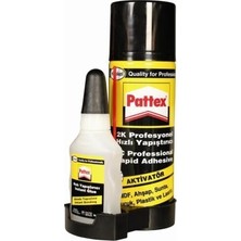 Pattex Hızlı Yapıştırıcı 2K 400 ml + 70 ml Şeffaf Renkli Yapıştırıcı 100 Gram