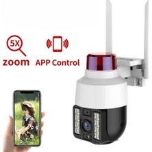 Qasul Çakarlı Speed Dome Kablosuz Dış Mekan Güvenlik Kamerası CMR21 Camera Alarm-Özellikli CMR21QSL