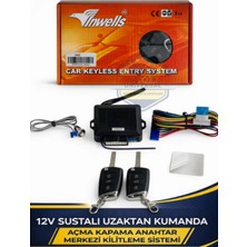 Inwells 12V Açma Kapama Uzaktan Kumanda Seti Sustalı Anahtar Merkezi Kilit Kontrol Sistemi