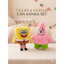 Tigoes Sünger Bob ve Patrick Peluş Oyuncak Seti - 2'li Kanka Paketi