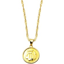 Bilezikci Allah Yazılı 14 Ayar Altın Kolye