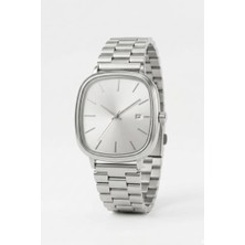 Oqqo Rovena Dikdörtgen Kasa Gri Kadran Gri Kordon Erkek Kol Saati