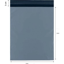Gri 35*45+5 Cepsiz  500 Adet Dayanıklı ve Su Geçirmez  Kargo Poşeti Cac Plastik