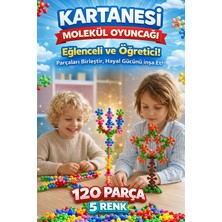 M&H Kar Tanesi Eğitici Yaratıcı Molekül Stem Eğitimi Uyumlu 5 Renk 120 Parça Eğitici Oyuncak