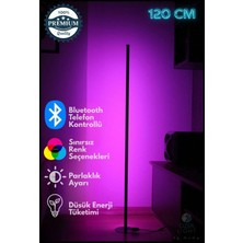 Özer Light Bluetooth Kontrol Full RGB LED Lambader Telefon kontrol-Sese Duyarlı 120 CM Düşük Enerji Tüketimi