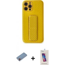 İlk El Grup Ieg™ iPhone 12 Pro Max Yörünge Yansıma - Siyah Joko 5d Cam + Pembe Shine Kamera Lens Koruma Cam
