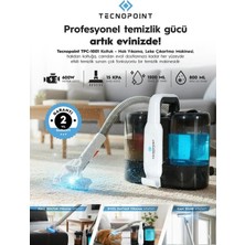 TecnoPoint Koltuk-Halı Yıkama Makinesi 600W Motor Gücü ile Leke Çıkartma ve Cam Temizleme Aparatlı
