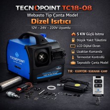TC18-08 Webasto Tip Çanta Model Dizel Isıtıcı 12V - 24V - 220V Uyumlu