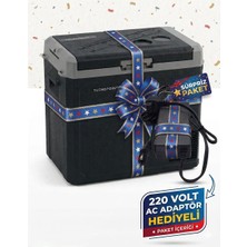 Tecnopoint 50 Litre Tek Kapak Oto Buzdolabı 12V/24V/220V Kompresörlü Araç Buzdolabı