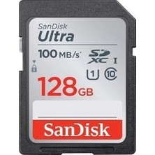 SanDisk Ultra 128GB SDXC Hafıza Kartı 100 MB/s Hız ve Uyumlu Sertifikalar ile Ultra Performans