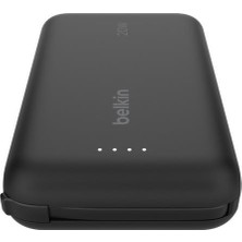 Belkin Boostcharge 10000MAH 20W Power Bank Entegre Usb-C Kablolu - Siyah