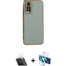 İlk El Grup Ieg™ Redmi Note 11 Pro Kılıf Yankı Serisi - Siyah 3D Antistatik Cam Ekran Koruyucu + Şeffaf Kamera Lens Koruma Cam