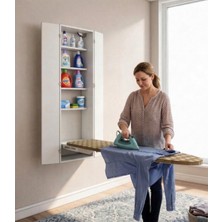 Duvara Monte Kapaklı Ütü Masası ve Çok Amaçlı Dolap Ünitesi