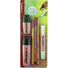 Stabilo Fosforlu Kalem (İşaret Kalemi) Boss Original 2-5 Mm Kesik Uç Tek Renk Pastel Set Pembe 70/129-6 (6 Lı Paket)