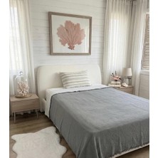 %100 Organik Pamuk 4 Kat Müslin Tek Kişilik Çok Amaçlı Yatak Örtüsü ve Pike (240X160 cm