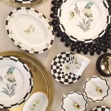 Kütahya Porselen Bone Olympos 28 Parça 12055 Kahvaltı Takımı 6 Kişilik Desenli Renkli Porselen