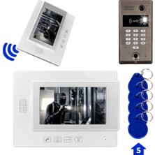 kzy mobilyal PowerMaster 773TP 1 Daire 7'' NFC Şifre Girişli Görüntülü Diafon Kapı Zili Interkom Akıllı Ev Güvenliği Sistemi