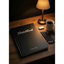 A4 Eskiz Defteri Sert Kapak Ciltli 120 Gr. 50 Yaprak (100 Sayfa) 21 X29,7 cm Sketchbook