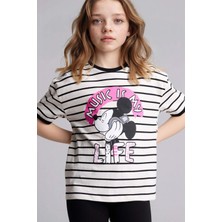 DeFacto %100 Pamuk Disney Mickey & Minnie Tişört Kız Çocuk G8182A826SM