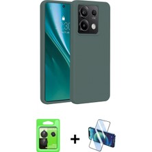 İlk El Grup Ieg™ Redmi Note 13 Pro 5g Kılıf Kozmos Yansıma Özel Seri - Siyah 3D Antistatik Cam Ekran Koruyucu + Siyah Raze Metal Kamera Lens