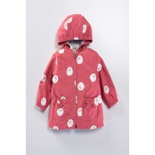 Butik Kız Bebek - Çocuk Kapüşon Detaylı Kuzu Desenli Özel Koleksiyon Yağmurluk - Rüzgarlık