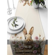 Bertille Home Ilkbahar Serisi 140X40 cm Dijital Baskılı Runner (Spring Easter Paskalya)