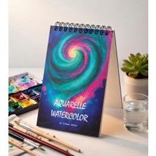 A6 Suluboya ve Akrilik Defteri Sert Kapak 350 Gr. Grenli ve Kar taneli dokusu 15 Sayfa 10,5 x 14,8 cm