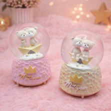 Sevimli Ayıcık Tasarımlı Otomatik Büyük Kar Küresi