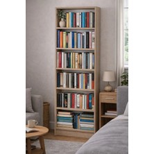 Alpino Mobilya Alpino Omega Kitaplık (Sonoma) - 58 x 23 x 170